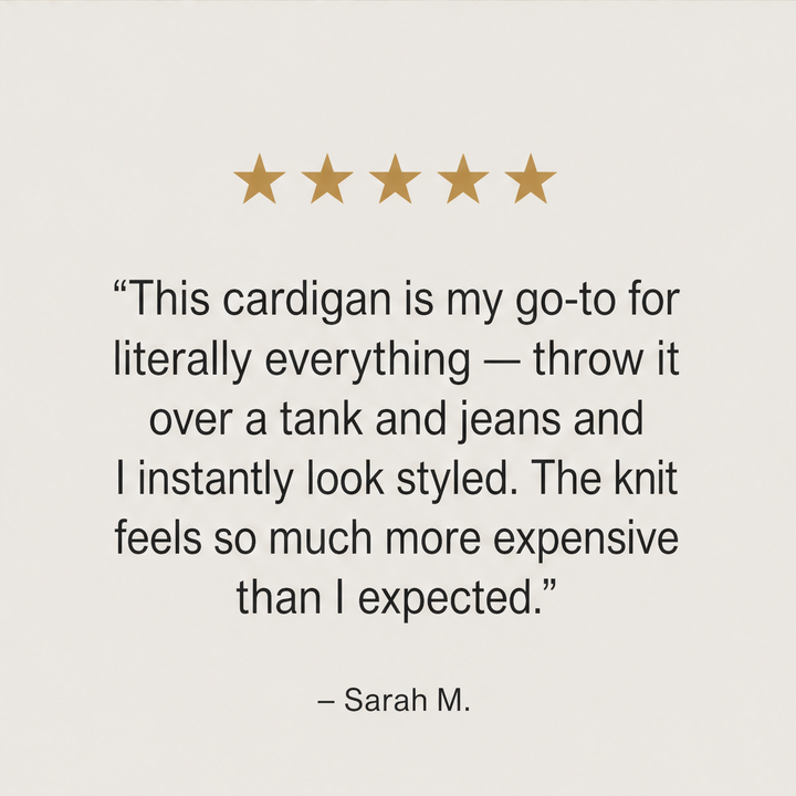 Draperlyn – Oversized Open-Front Knit Cardigan with Pockets + 50% OFF detail