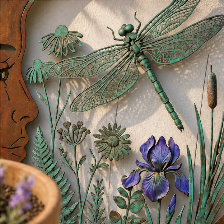 Lunaveil – Crescent Moon &amp; Dragonfly Metal Wall Decor + 50% OFF lifestyle