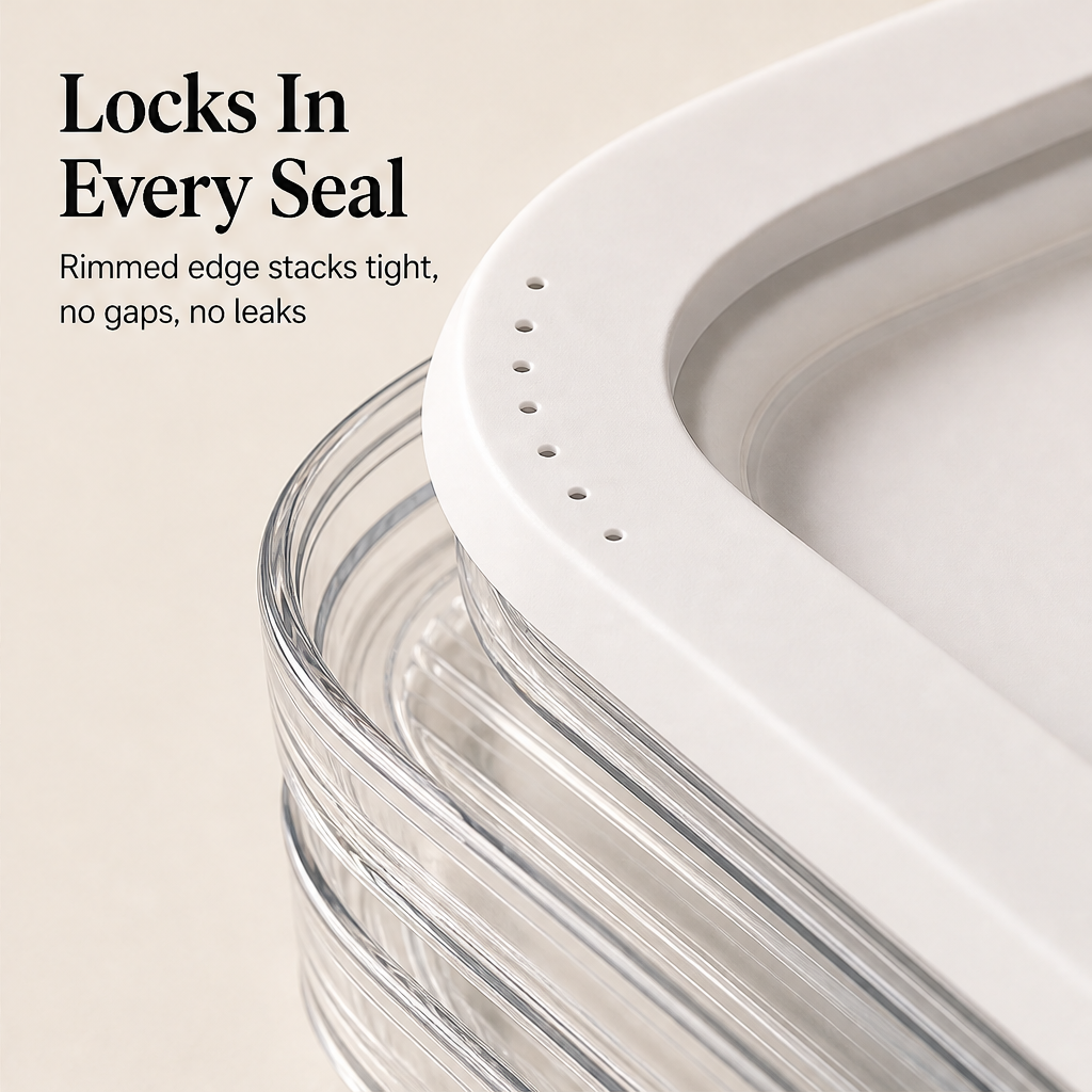 Stackwell – Airtight Stacking Fridge Storage Containers with Lid + 50% OFF detail