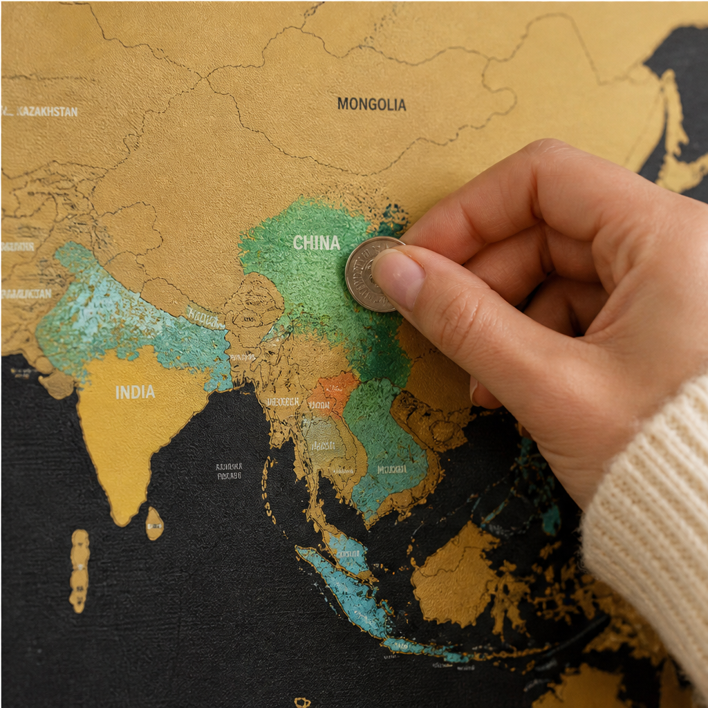 Voyagold – Scratch-Off Gold Foil World Map Travel Art + 50% OFF lifestyle