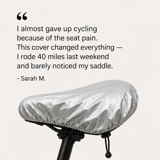 CushRide – Shock-Absorbing Gel Bike Saddle Cover detail