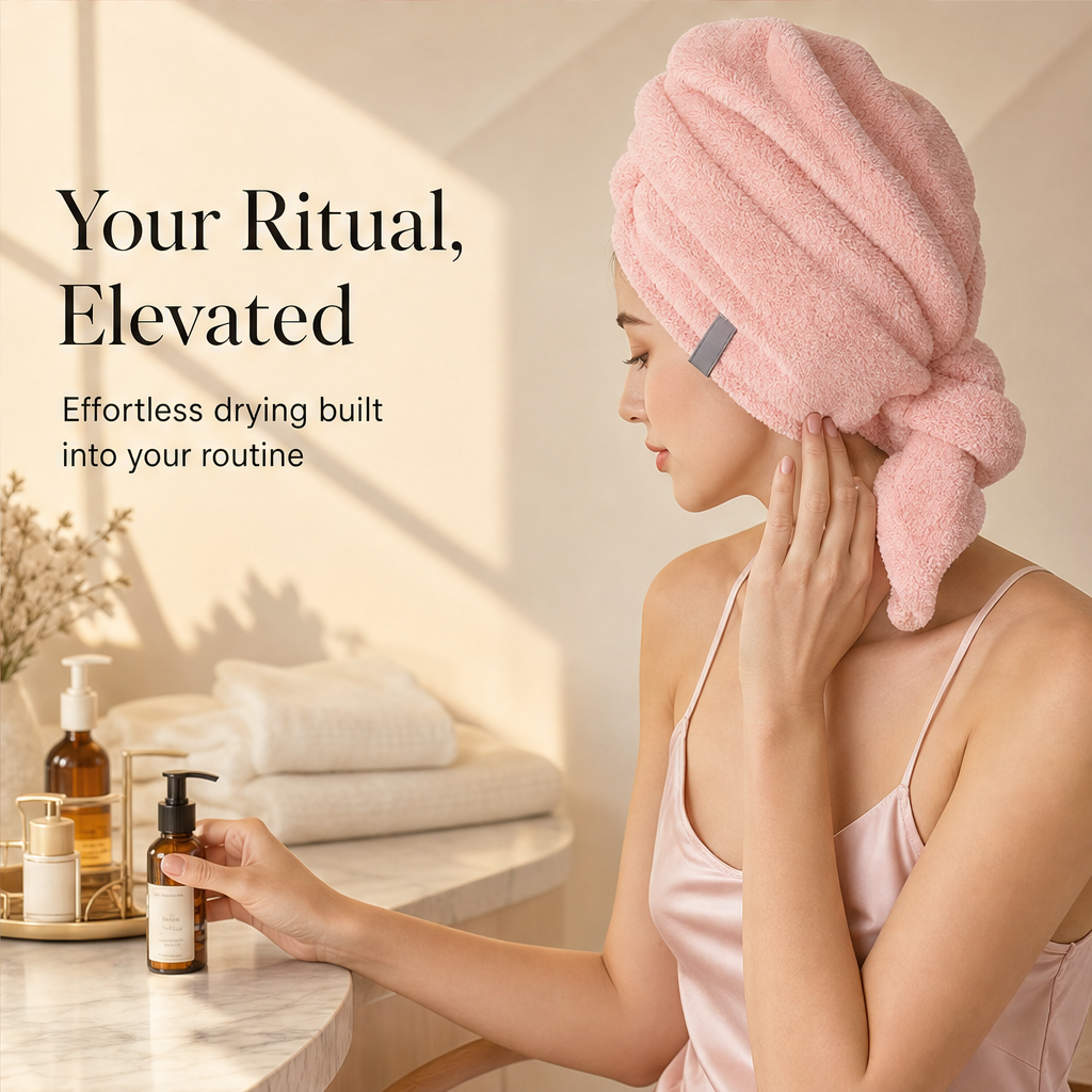 Wrapdry – Fast-Absorbing Secure-Band Hair Towel + 50% OFF features