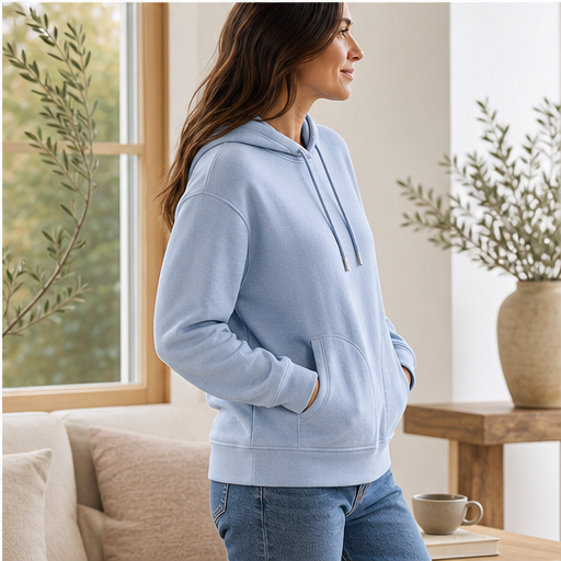 Wrenfold – Soft Jersey Knit Drawstring Hoodie with Front Pockets + 50% OFF features