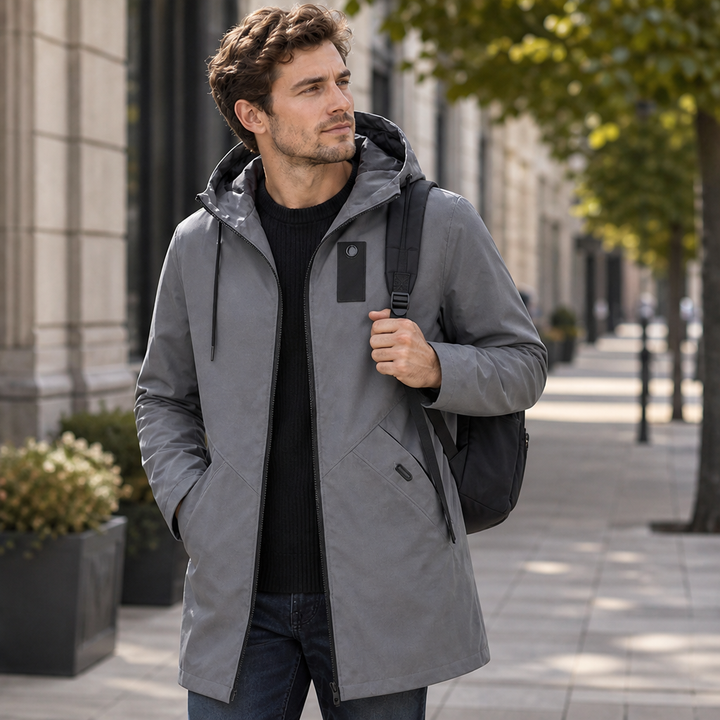 Marlowick – Water-Repellent Hooded Mid-Length Coat + 50% OFF features