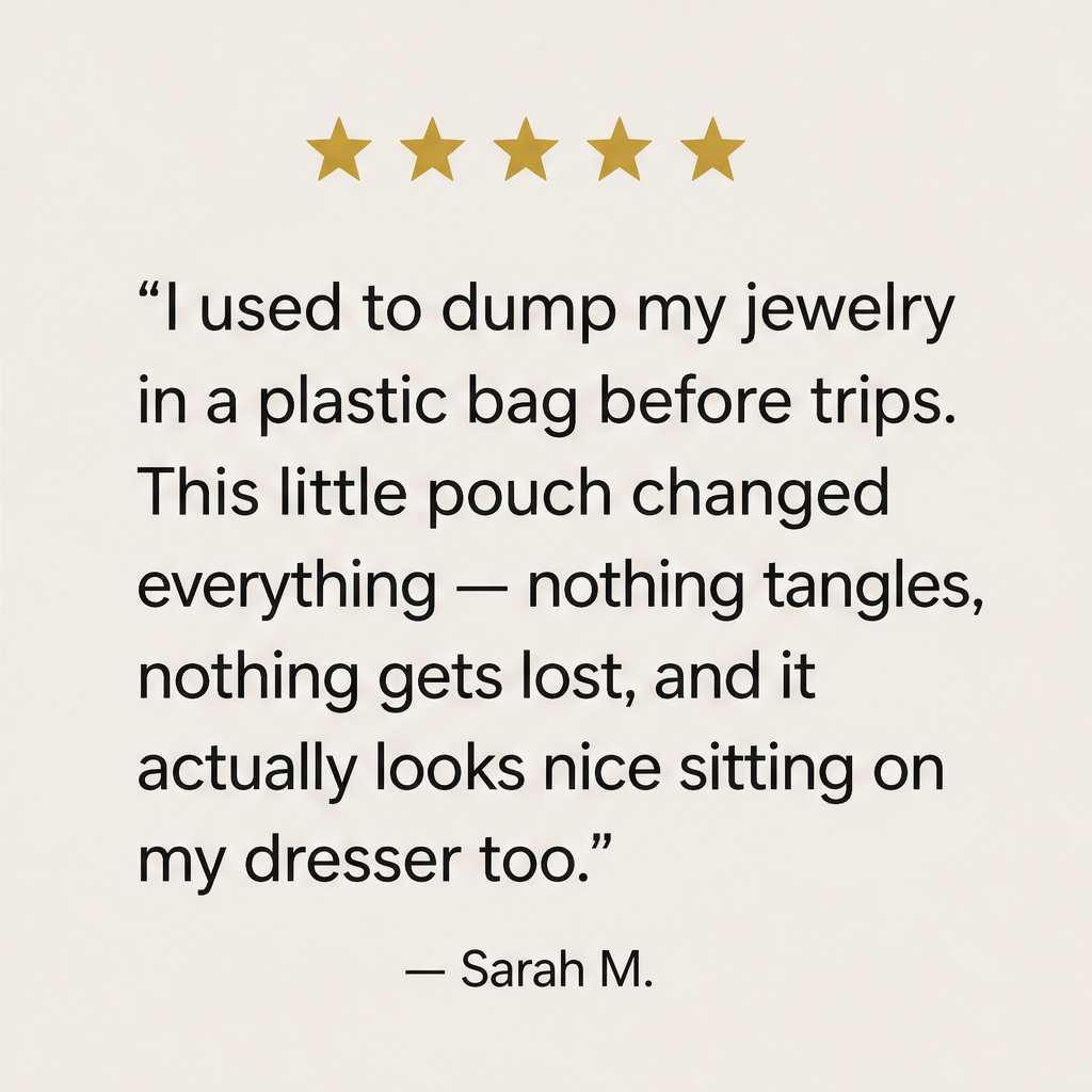 Fernaly – Tangle-Free Zippered Travel Jewelry Case + 50% OFF detail