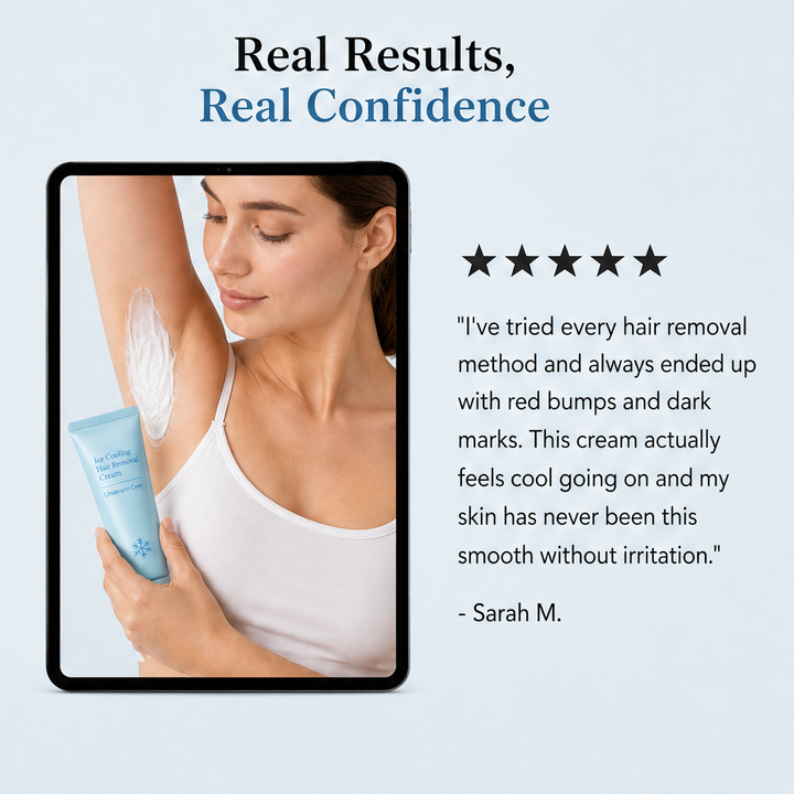 Frostelle – Ice Sensation Dual Hair Removal Cream for Underarms &amp; Bikini + 1+1 FREE detail