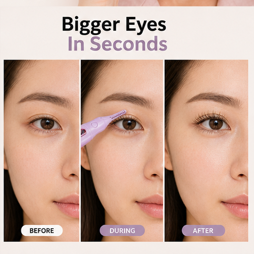 Curlique – Heated LED Display Rechargeable Eyelash Curler features