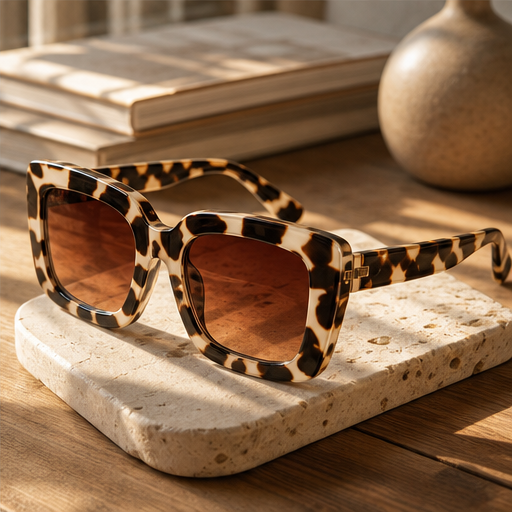 Voss Lane – Oversized Square Gradient Lens Sunglasses features