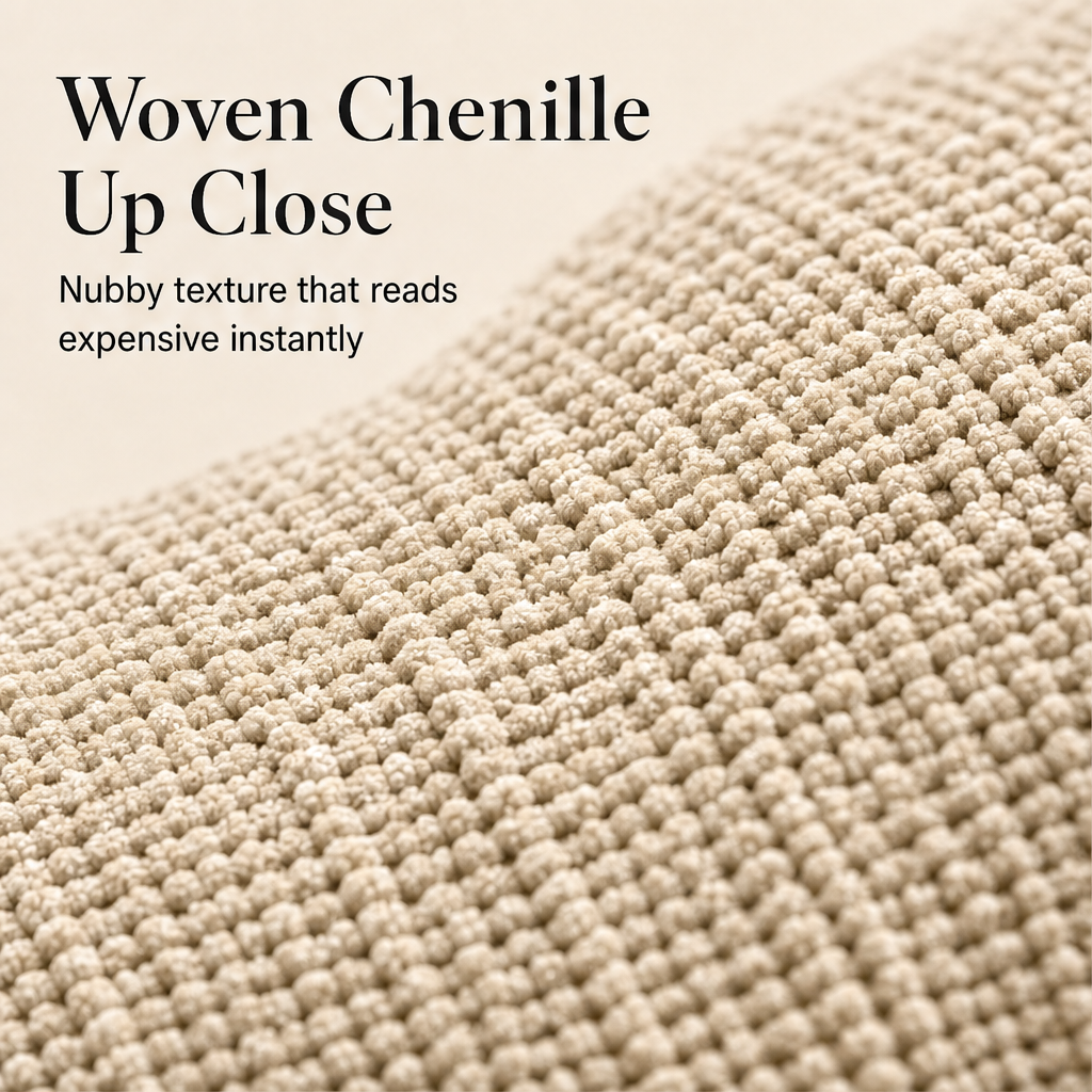 Bowveille – Sculptural Chenille Bow Throw Pillow with Insert + 50% OFF detail