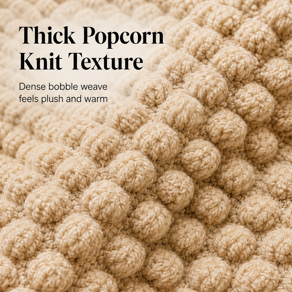 Snugbloom – Thick Bobble-Knit Non-Slip Removable Couch Cover + 50% OFF detail