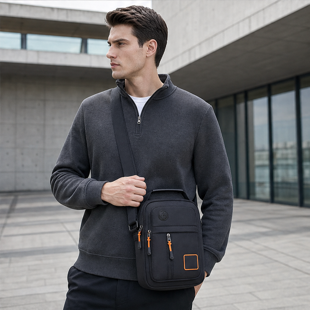 Cargova – Water-Resistant Multi-Pocket Oxford Crossbody Shoulder Bag + 50% OFF features