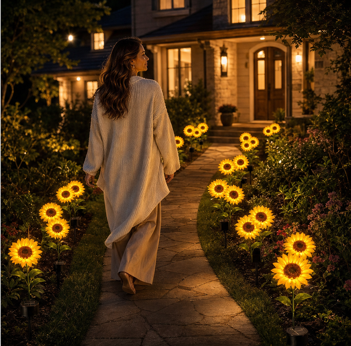Sunhollow – Realistic Petals, Solar-Powered Sunflower Garden Lantern + 50% OFF lifestyle