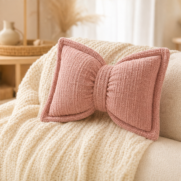 Bowveille – Sculptural Chenille Bow Throw Pillow with Insert + 50% OFF lifestyle