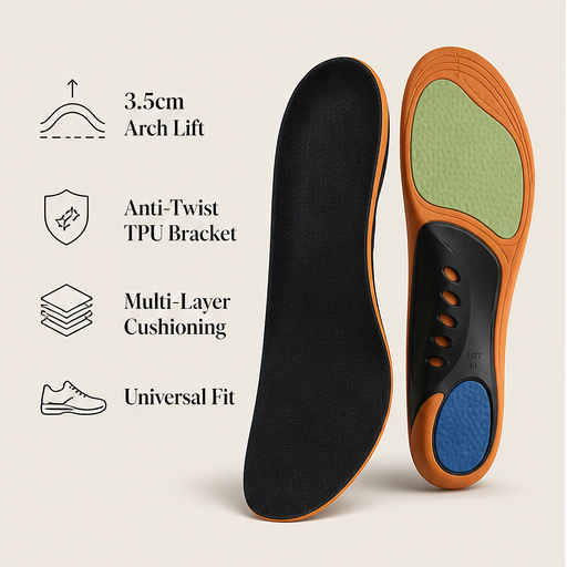 Archwick – Anti-Twist Arch Support Insoles for All-Day Comfort features