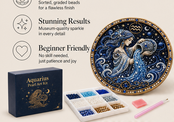Celestara – Zodiac Pearl Mosaic DIY Diamond Painting Kit + 50% OFF features