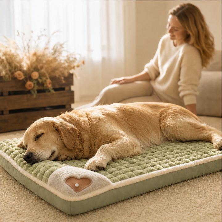 Plushden – Orthopedic Plush Dog Crate Pad with Non-Slip Base + 50% OFF lifestyle