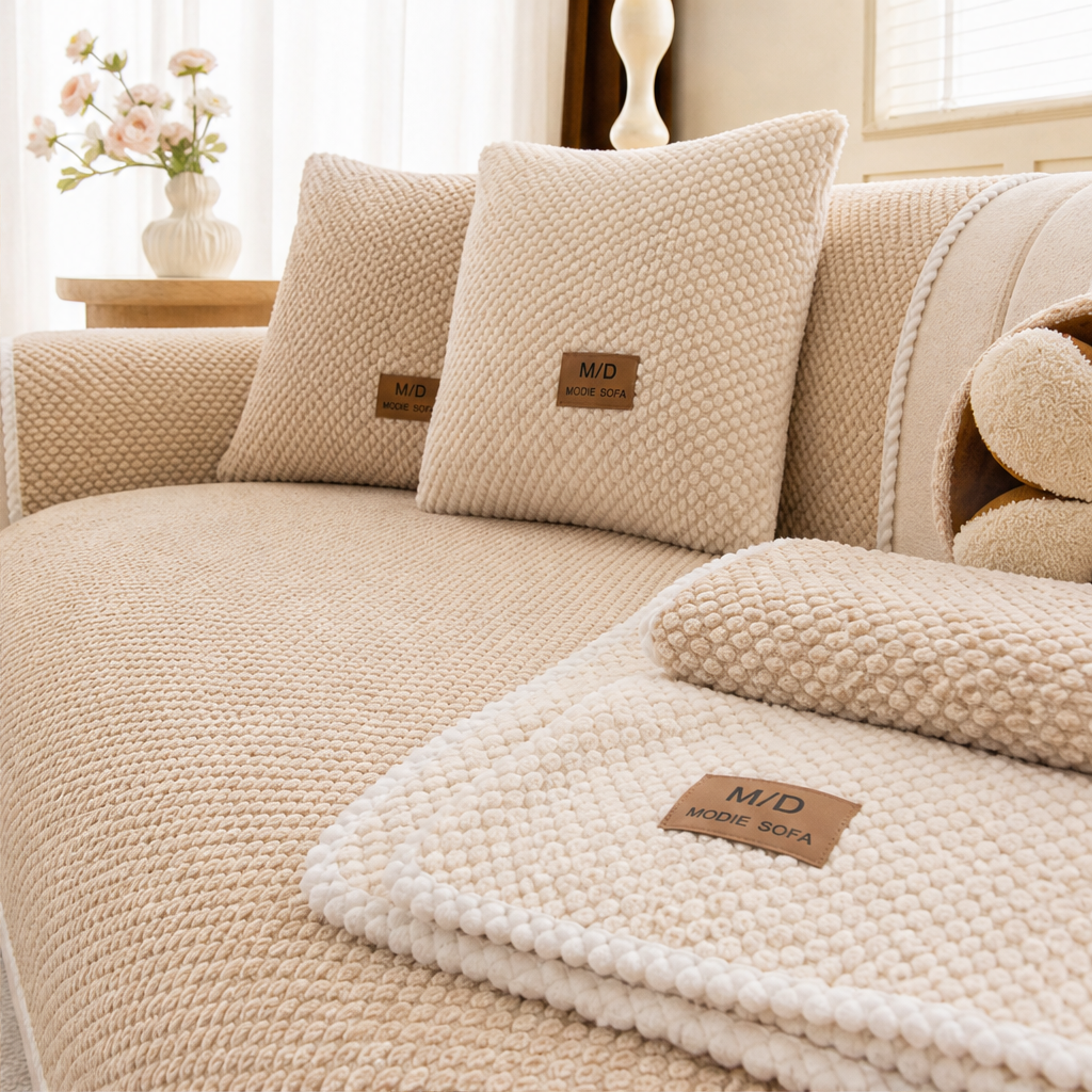 Snugbloom – Thick Bobble-Knit Non-Slip Removable Couch Cover + 50% OFF lifestyle
