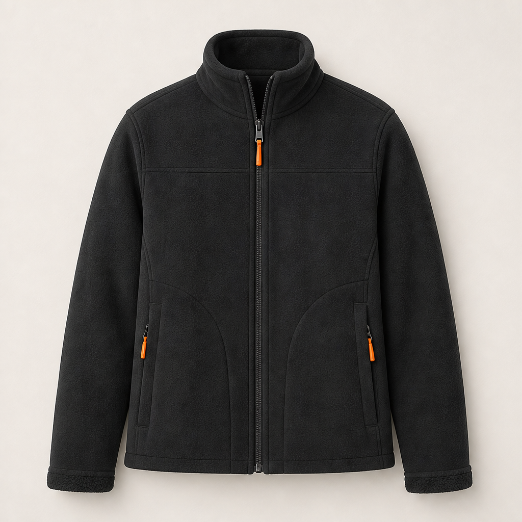 Sherpelle – Sherpa-Lined Reversible Mock Neck Zip Jacket + 50% OFF Black