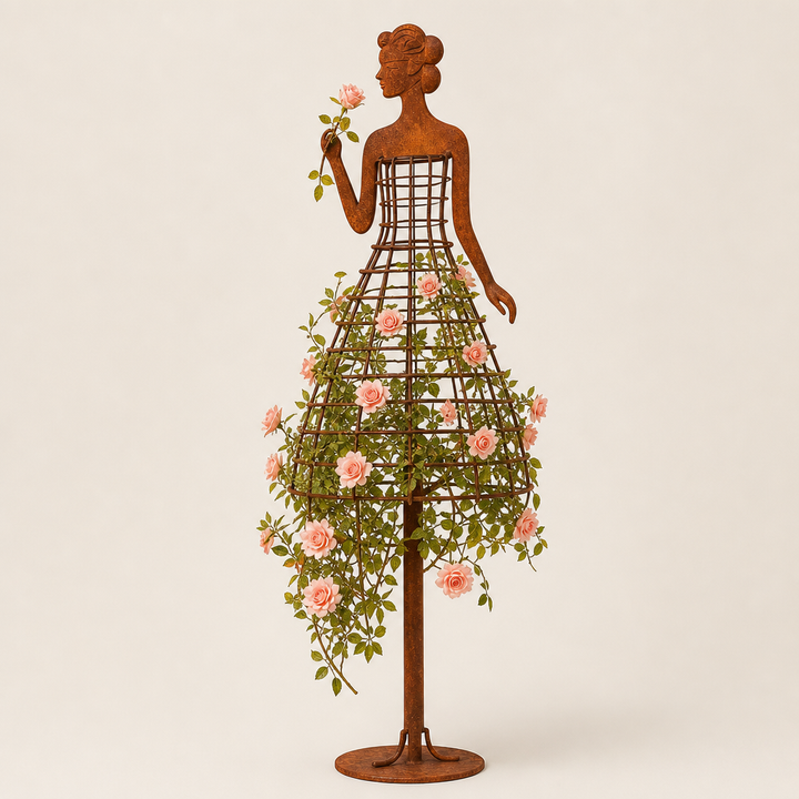 Belloria – Rose Vine Dress Sculpture Plant Support + 50% OFF Bronze