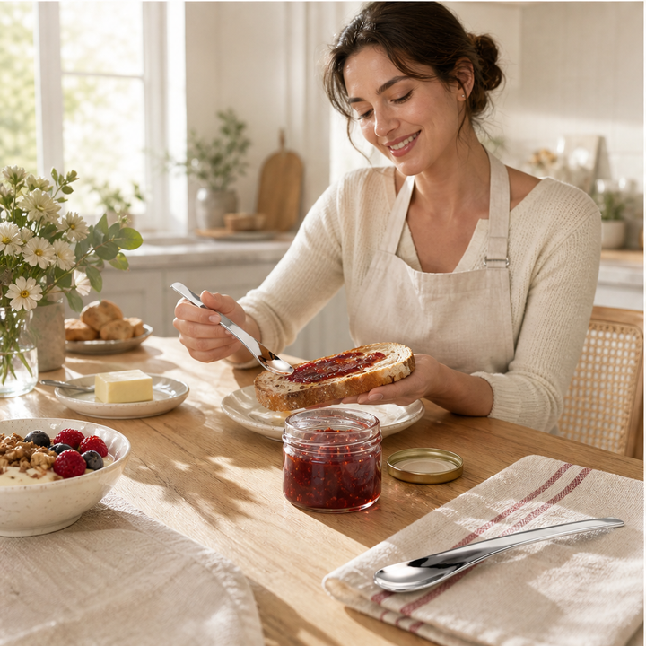 Silvane – Mirror-Polished 316L Steel Long-Handle Dessert Spoon + 50% OFF lifestyle