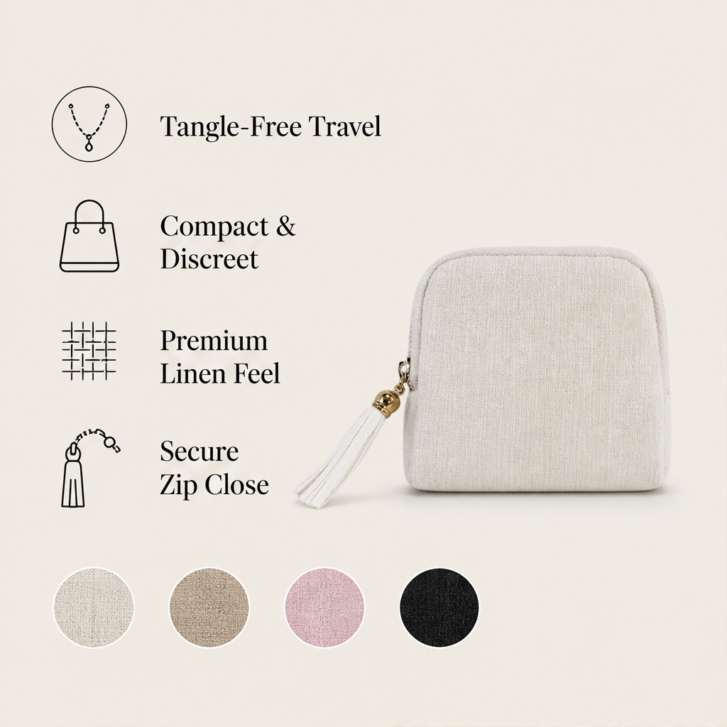 Fernaly – Tangle-Free Zippered Travel Jewelry Case + 50% OFF features