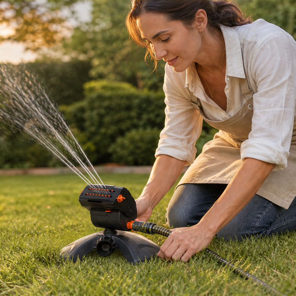 GreenArc – Adjustable 16-Nozzle Heavy Base Lawn Sprinkler + 50% OFF lifestyle