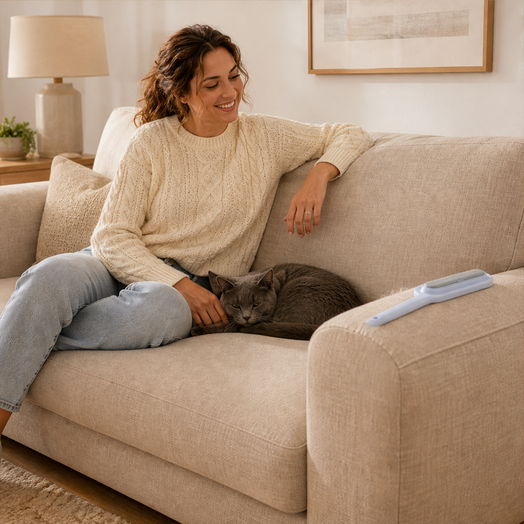 Furlift – Reusable Dual-Texture Pet Hair Remover Brush with Long Handle + 50% OFF lifestyle