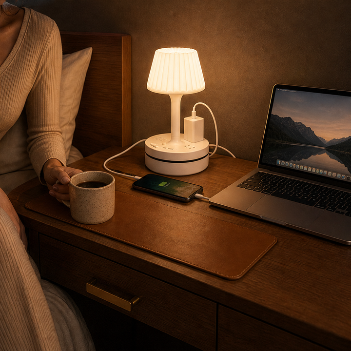 Litewick – Bedside Lamp with AC Outlets &amp; USB Charging Base + 50% OFF lifestyle