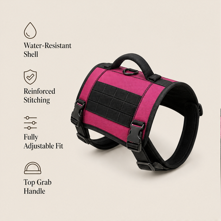 Steadfang – Reinforced Oxford Fabric Dog Harness Vest with Grab Handle + 50% OFF features