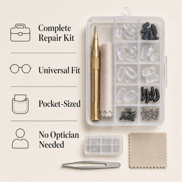 Specfix – Nose Pad &amp; Screw Repair Kit for Glasses + 50% OFF features