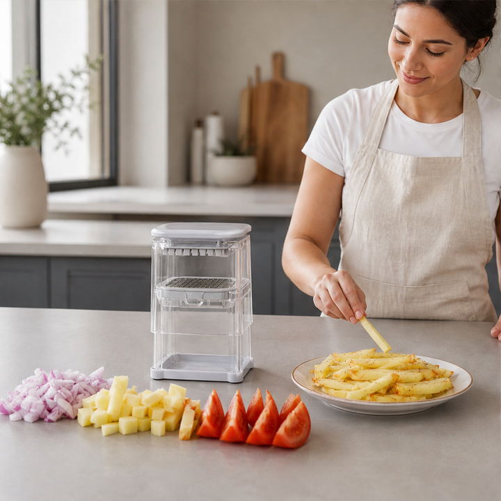SpudPress – One-Press 4-in-1 Potato &amp; Veggie Cutter + 50% OFF lifestyle