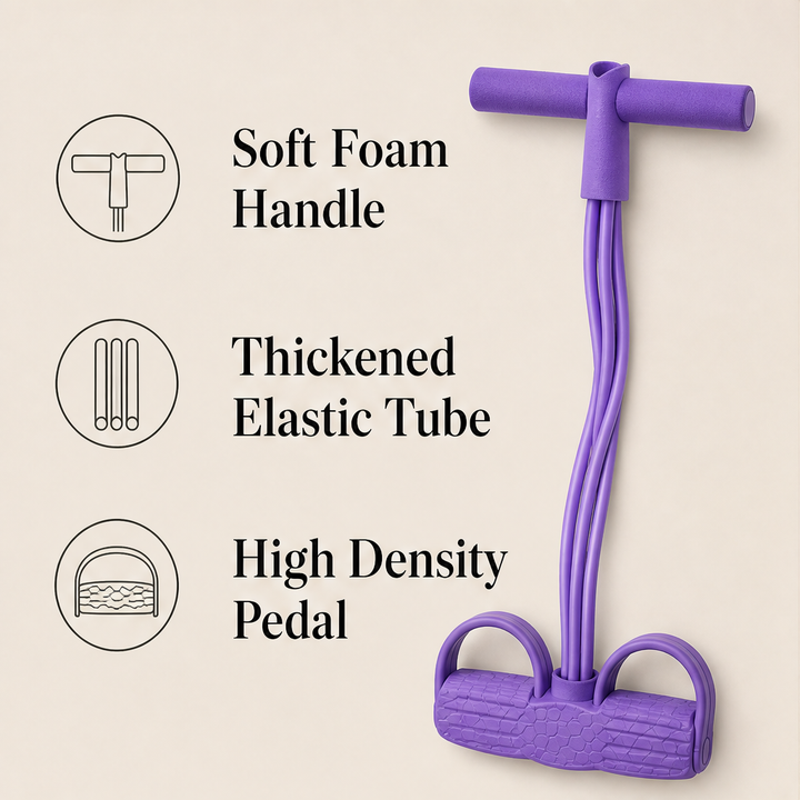 Pullforge – Four-Tube Resistance Pedal Trainer for Home Workouts + 50% OFF features