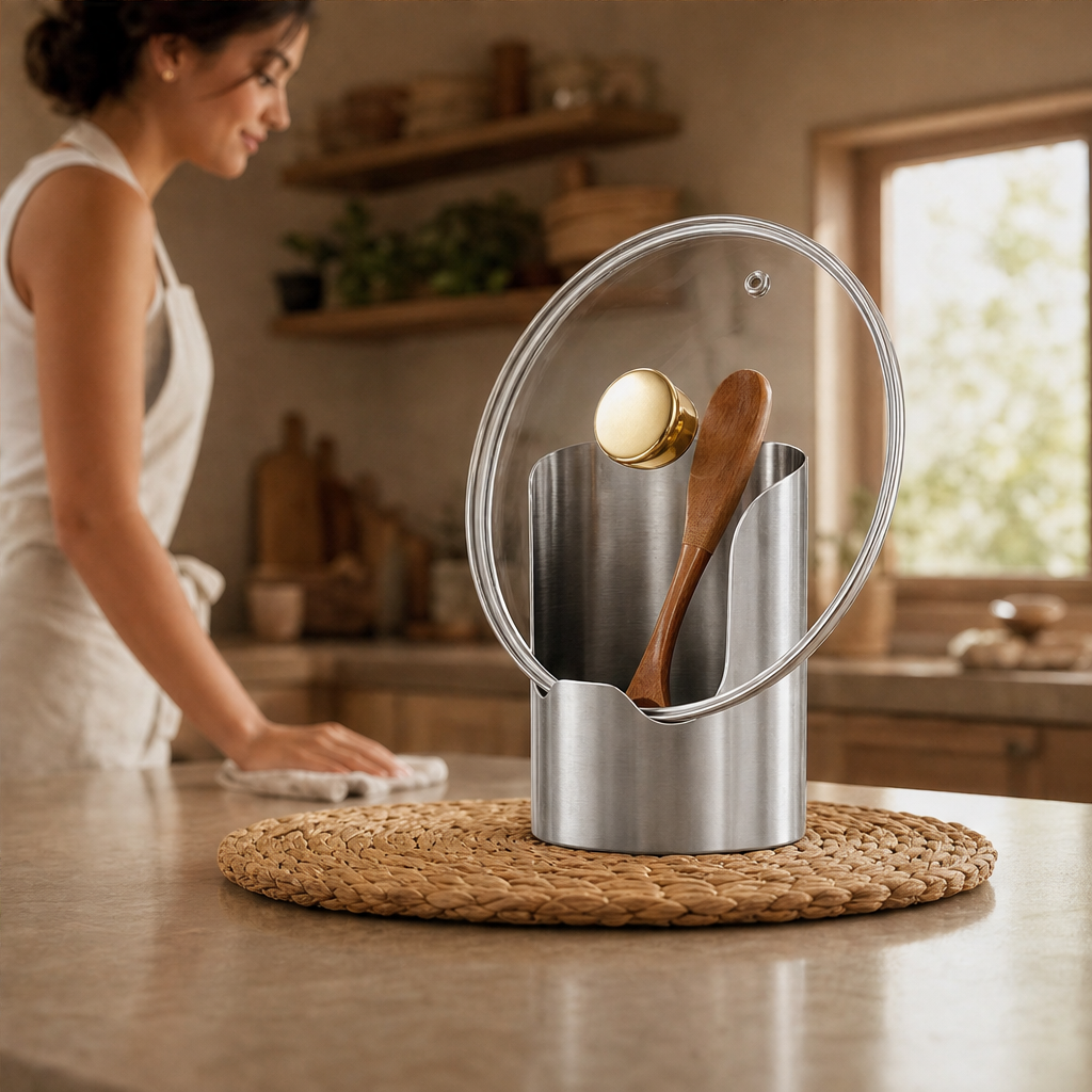 Sterling Perch – Stainless Steel Pot Lid &amp; Utensil Organizer + 50% OFF lifestyle