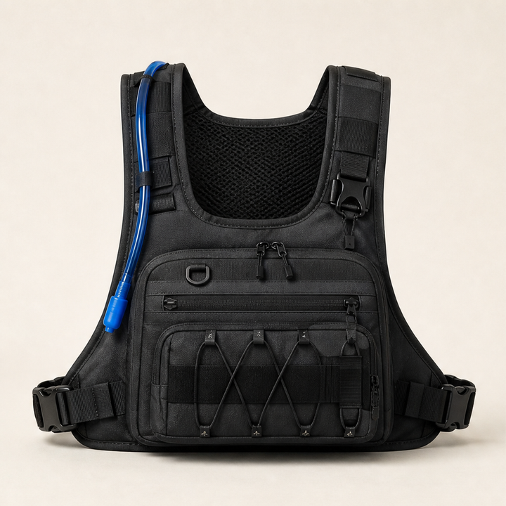 Trailfix – No-Bounce Hydration-Ready Cycling Chest Bag + 50% OFF Black