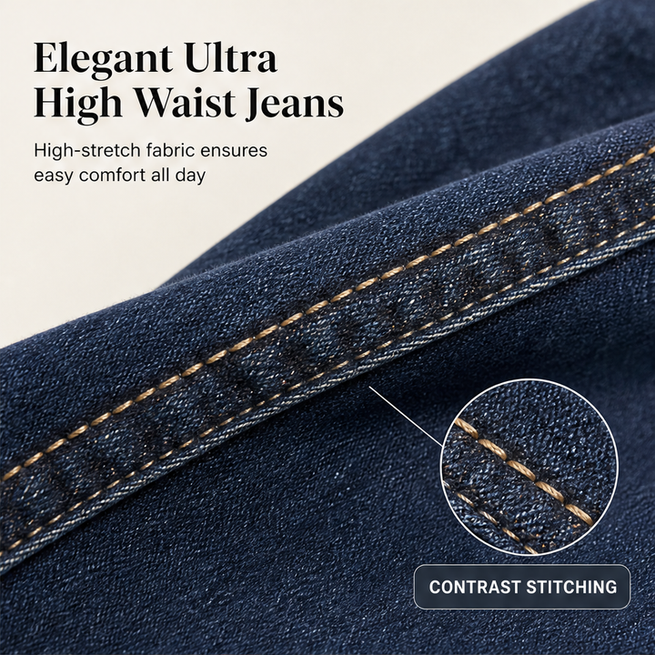 Denwick – High-Waist Stretch Skinny Jeans + 50% OFF features