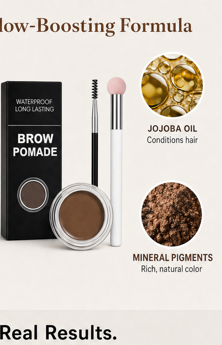 Archella – Waterproof Matte Brow Pomade Stamp Kit with 10 Reusable Templates + BUY 1 + PICK 1 FREE COLOR detail