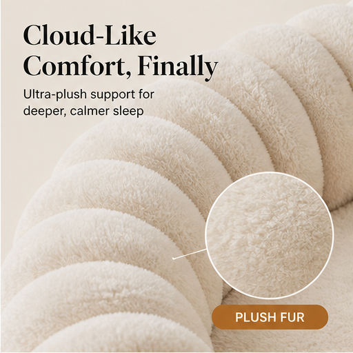 Snugloft – Ultra-Soft Calming Round Pet Bed with Raised Rim + 50% OFF features