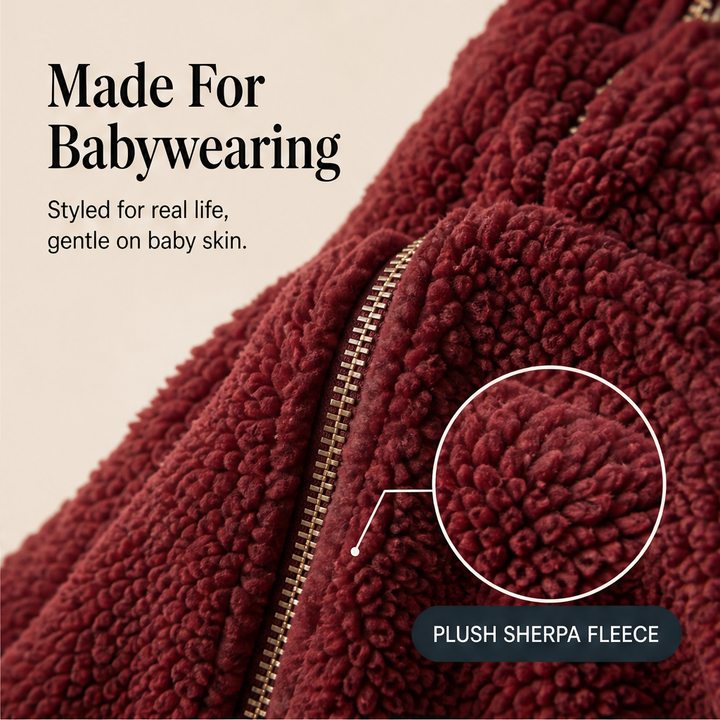 Kindlewrap – Babywearing Sherpa Fleece Hoodie with Zip Carrier Pouch + 50% OFF features