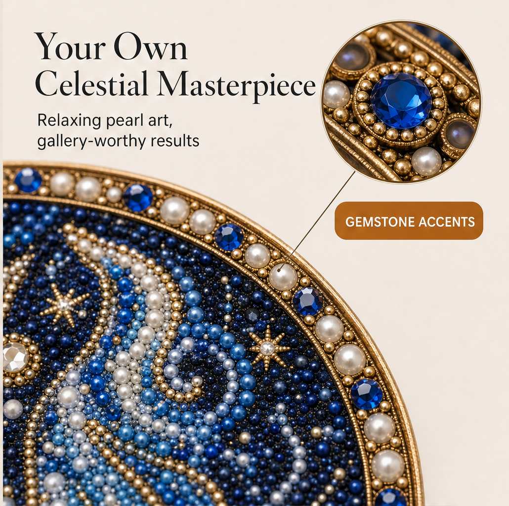 Celestara – Zodiac Pearl Mosaic DIY Diamond Painting Kit + 50% OFF features