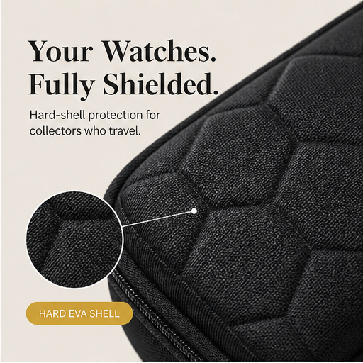 Casewick – Hard-Shell 4-Slot Watch Travel Case + 50% OFF features