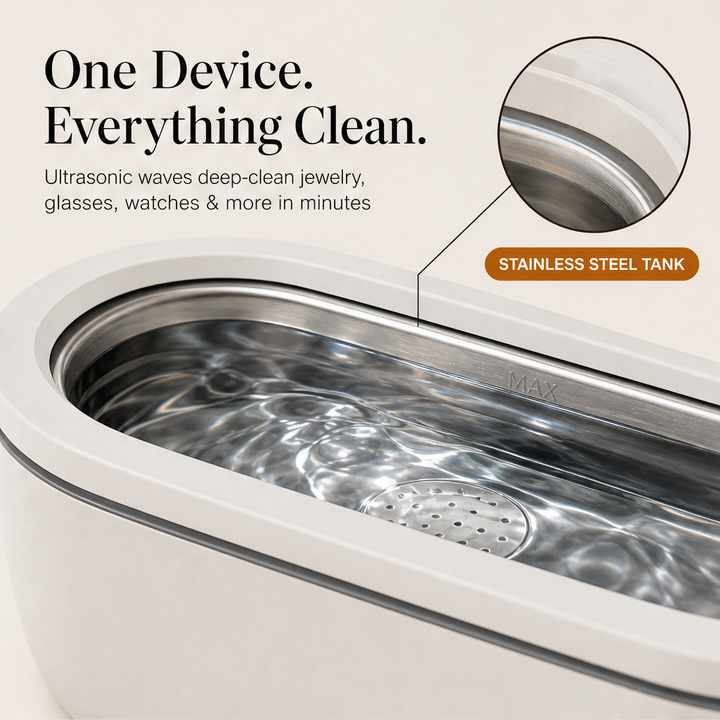SparkleWave – 3-Minute Ultrasonic Deep Cleaner for Glasses &amp; Jewelry + 50% OFF features
