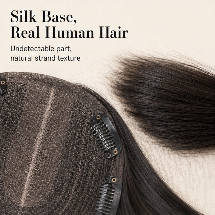 Crownvale – Undetectable Clip-In Volume with Bangs Hair Topper + 50% OFF detail