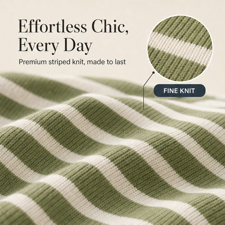 Willowknit – Cozy Striped Knit Collar Cardigan + 50% OFF features