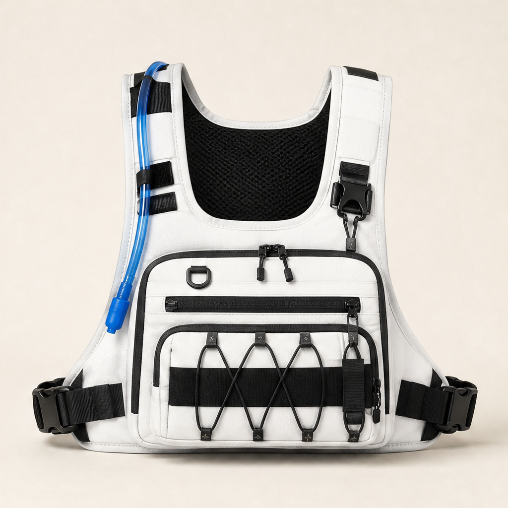 Trailfix – No-Bounce Hydration-Ready Cycling Chest Bag + 50% OFF White