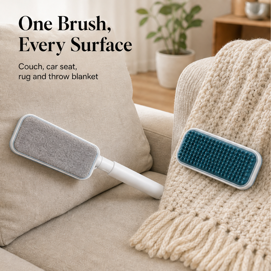 Furlift – Reusable Dual-Texture Pet Hair Remover Brush with Long Handle + 50% OFF detail