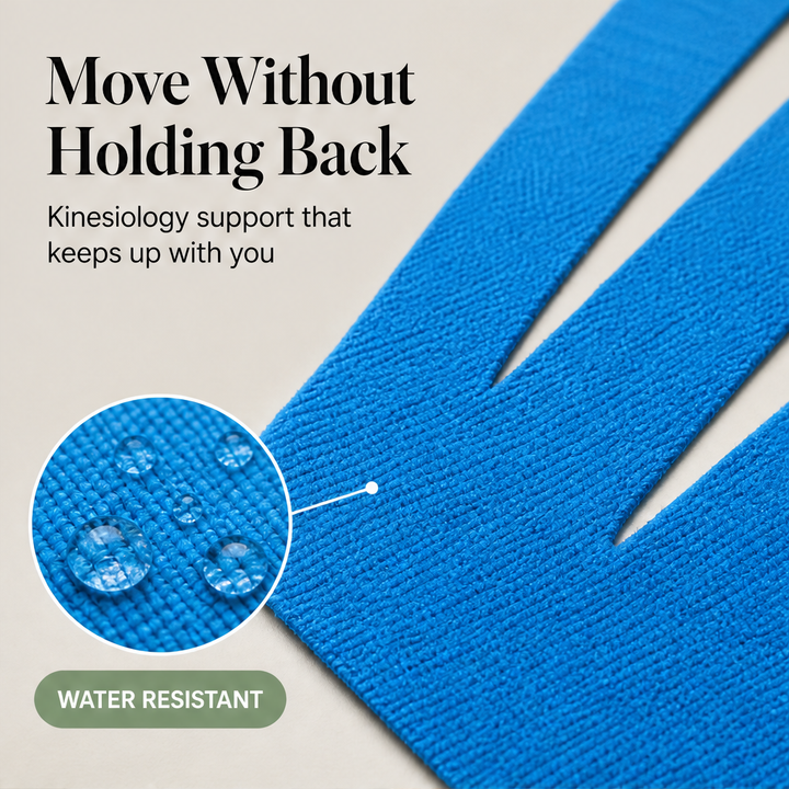 Flexcura – Pre-Cut Water-Resistant Kinesiology Tape for Lower Back Support + 50% OFF features