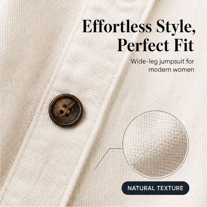 Fieldbury – Relaxed Wide-Leg Cargo Jumpsuit + 50% OFF features