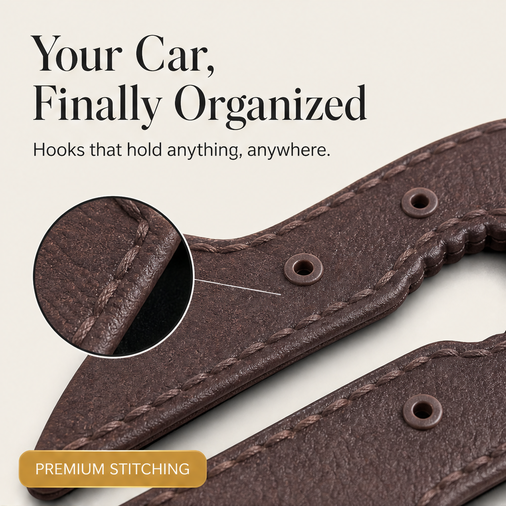 Backseat Anchor – Heavy-Duty Headrest Storage Hooks for Car + 1+1 FREE features