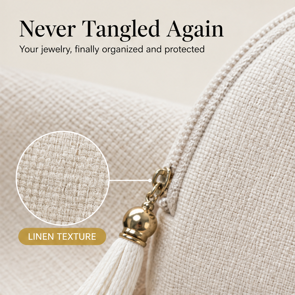 Fernaly – Tangle-Free Zippered Travel Jewelry Case + 50% OFF features