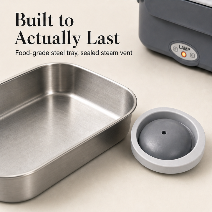 Warmora – 3-in-1 Portable Electric Lunch Warmer with Steam Vent + 50% OFF detail